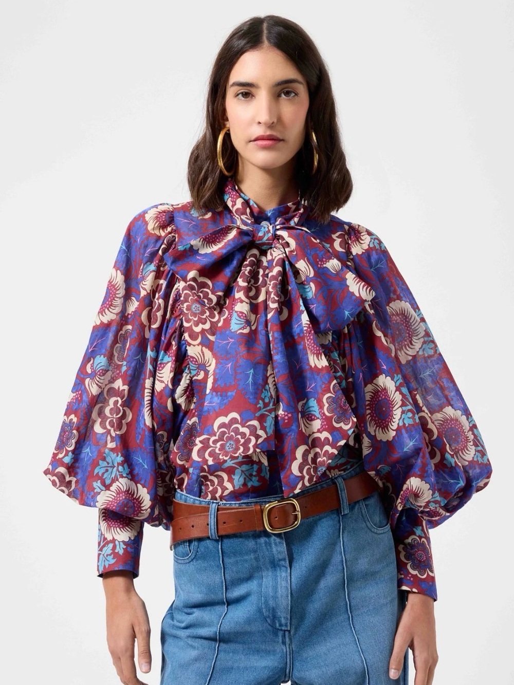 The Label Celeste Blouse in Prune (print) - Picture 6 of 15